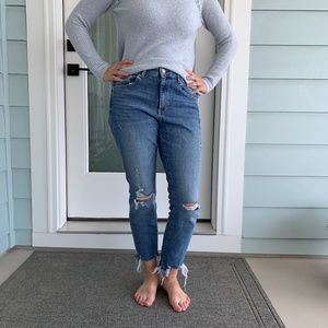 H & M &Denim Skinny High Waist Ankle Jeans